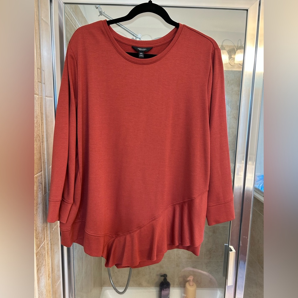 Vera wang  Rust Long Sleeve Top